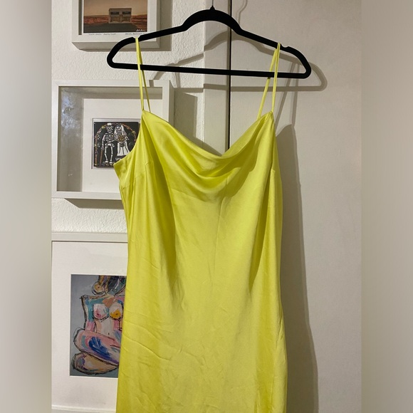 EXPRESS SATIN COWL NECK MAXI SLIP DRESS - Picture 5 of 6